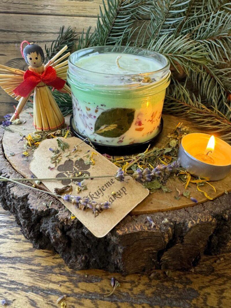 Świeca sojowa o zapachu ziół 70-225 ML