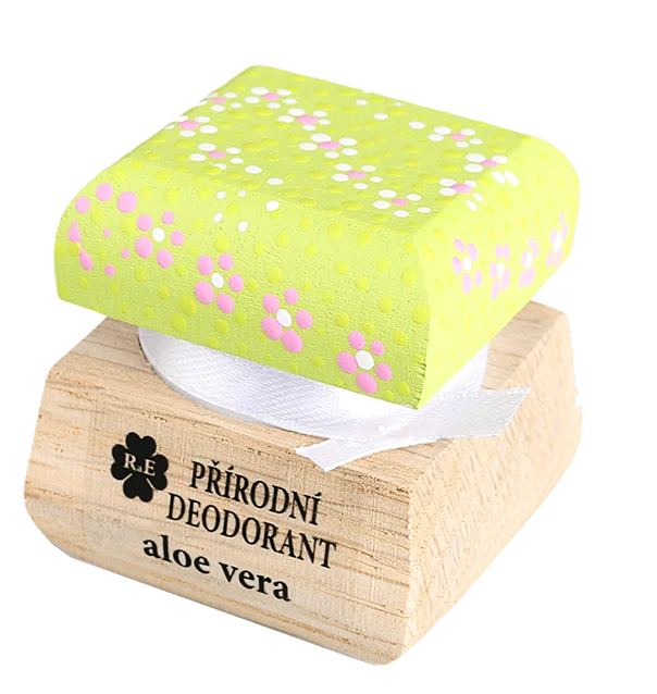 Naturalny kremowy dezodorant aloes z ręcznie malowaną czapką 15 ml