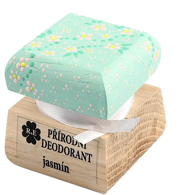 Naturalny kremowy dezodorant Jasmine z ręcznie malowaną czapką 15 ml