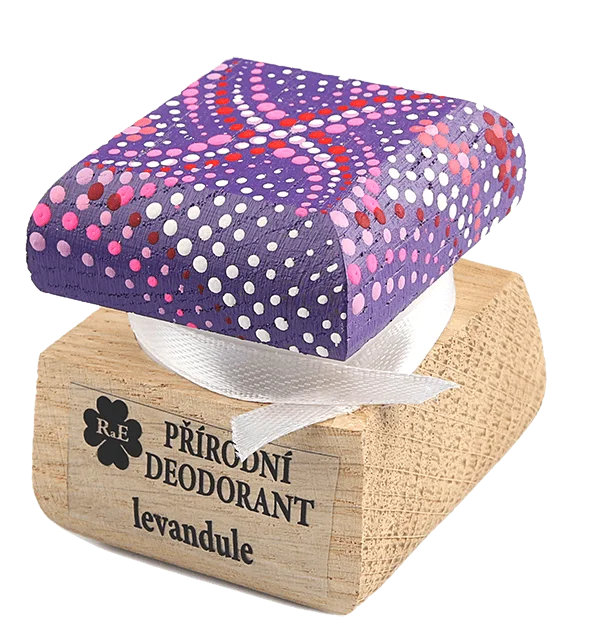 Naturalny kremowy dezodorant Lawenda z ręcznie malowaną czapką – fioletowy 15 ml