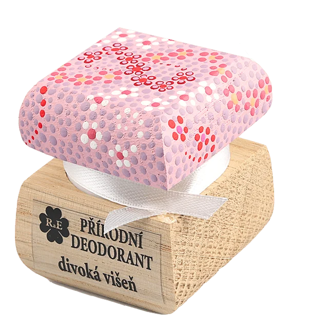 Naturalny dezodorant kremowy Dzika wiśnia z ręcznie malowaną czapką 15 ml