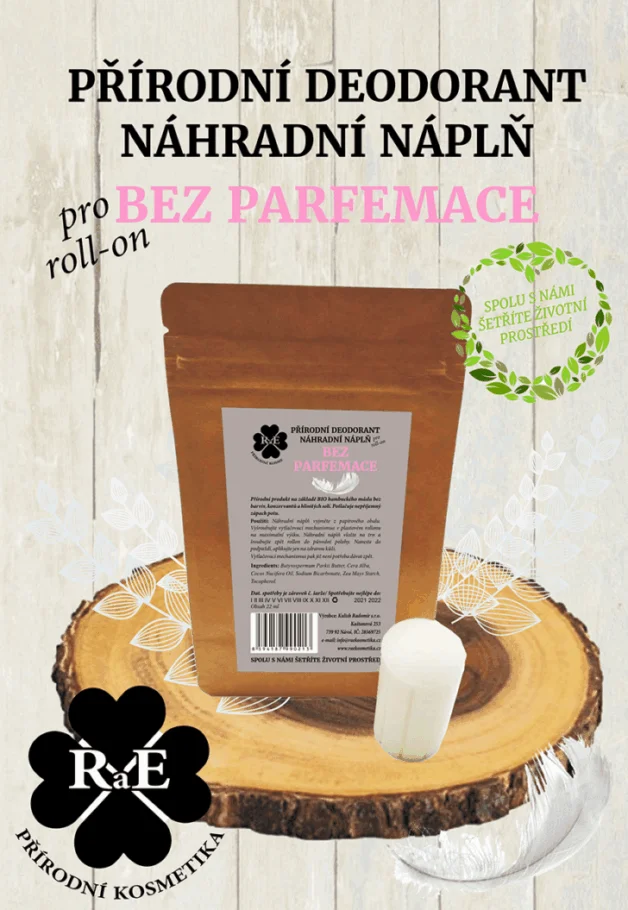 Wypełnienie zastępcze do naturalnego dezodorantu roll-on 22 g – Brak perfum