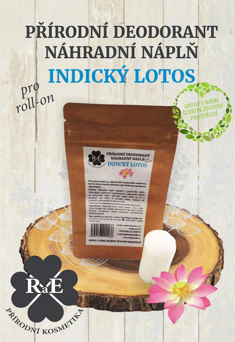 Wkład zastępczy do naturalnego dezodorantu roll-on 22 g – lotos indyjski