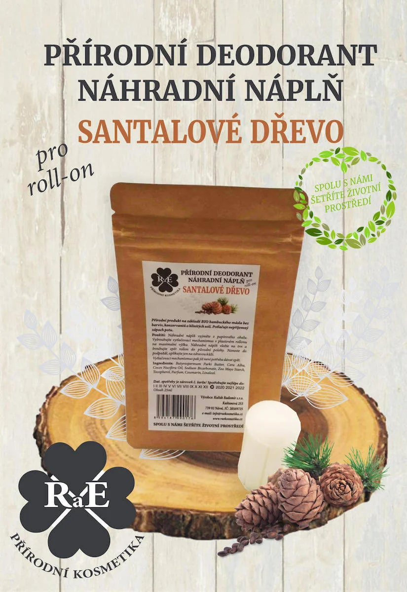 Wypełnienie zastępcze do naturalnego dezodorantu roll-on 22 g – Sandalwood