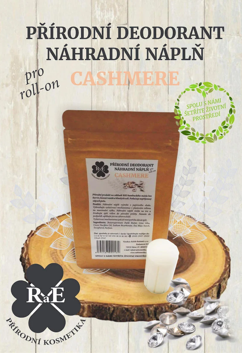 Wkład zastępczy do naturalnego dezodorantu roll-on 22 g – kaszmir